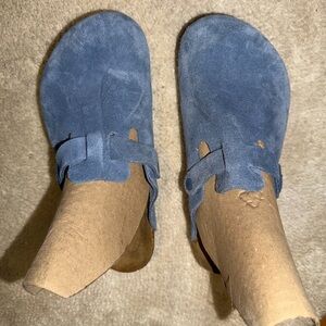 Birkenstock Blue Suede Sandals